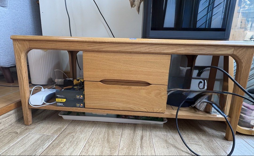 Solid Wood Coffee Table with Drawer444596796774819841