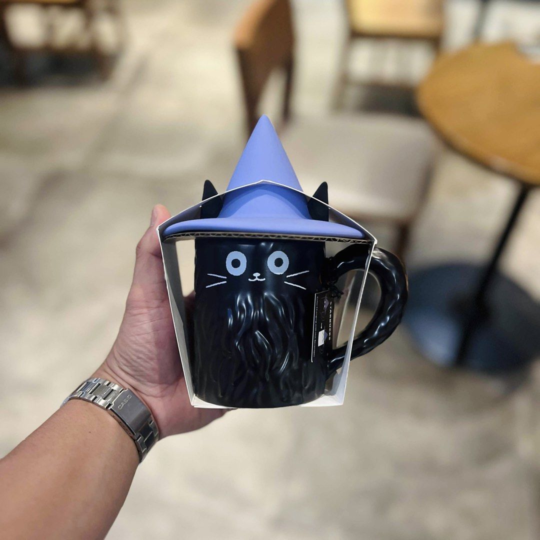 Starbucks Cat’s Spooky House Colour Changing Ceramic Mug with Lid 12oz
