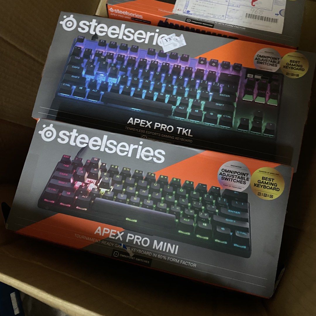 Steelseries keyboard (Category: Computer Keyboard) located in San Fernando. Submitted by thethriftwardrobe.ph (Listing ID 1436066212, Image 1). Description: Apex mini - 4k (10 pcs left) Apex tkl - 5.5k (3 pcs left) From japan Like new Loc: sfc la union.