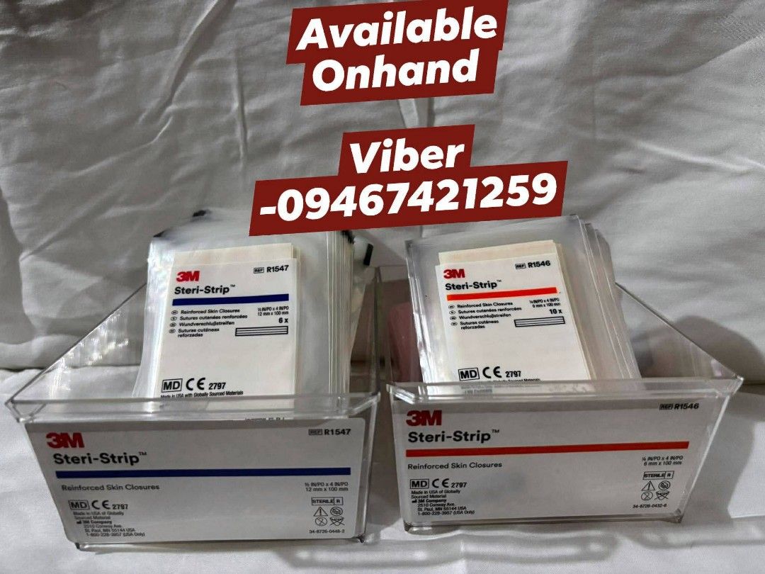 Steri strips (Category: Foot Care) located in Manila. Submitted by ewitlobita98152 (Listing ID 1436095245, Image 1). Description: ✅FOR SALE ‼️ STERI STRIPS 📌🛑 AVAILABLE ✅ ✅ BRANDNEW ✅ HIGH QUALITY ✅ HEAVY DUTY ✅ SAME-DAY DELIVERY ✅OPEN FOR PICK UP OR DELIVER VIA LALAMOVE MODE OF PAYMENT ✅CASH ON DELIVERY (COD) ✅BANK TRANSFER ✅ GCASH PAYMENT LOCATION: 131 BULUSAN ST LALOMA QUEZON CITY.