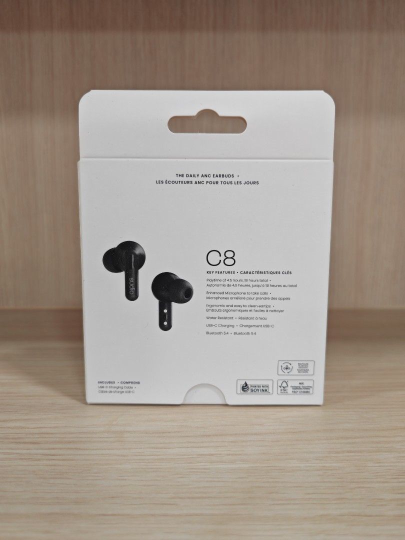 Sudio C8 True Wireless Earbuds - Black446737630794895361