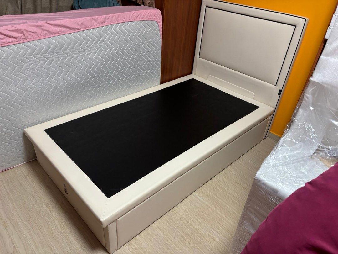 Super Single Bed Frame with Storage and Drawer