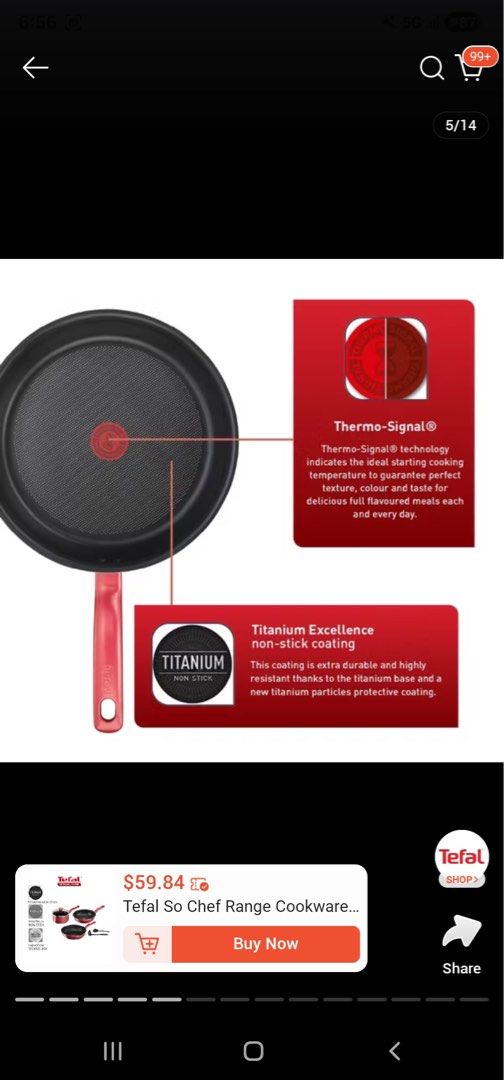 Tefal So Chef Range 6-Piece Cookware Set444742719788830723