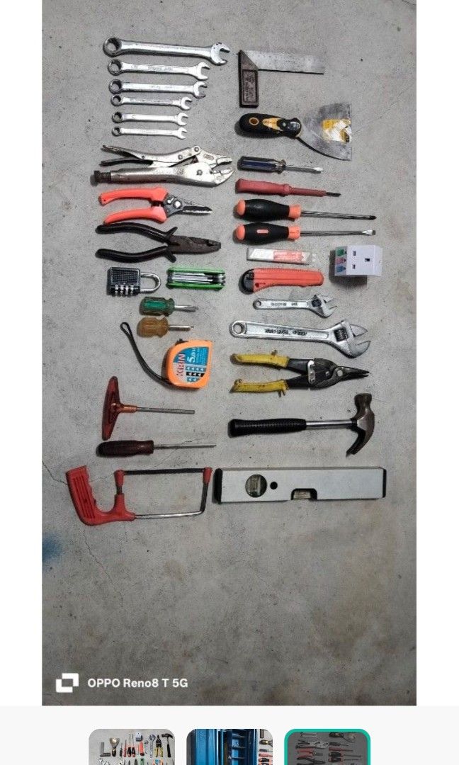 Tool box with various tools445234337169418242