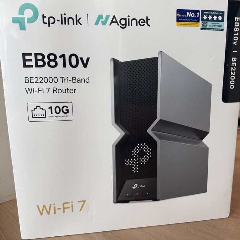 TP-Link Aginet EB810v BE22000 Tri-Band Wi-Fi 7 Router