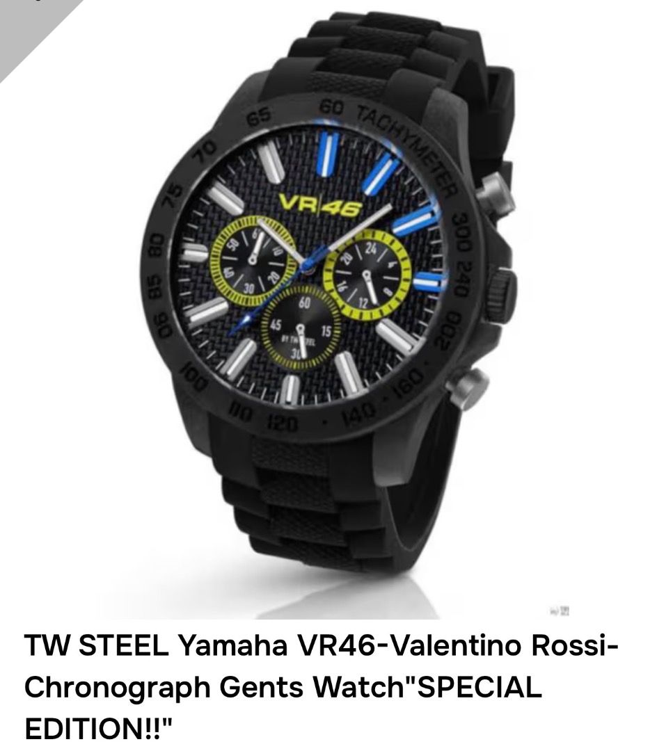 TW STEEL Yamaha VR46 Chronograph Watch, Men's Fashion, Watches ...