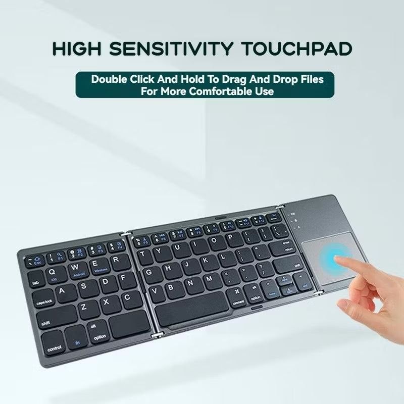 Ultra Thin Triple-Fold Bluetooth Keyboard w/ Touchpad | Universal445420777768243205
