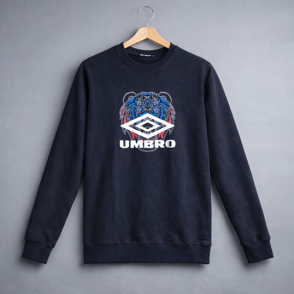 Umbro Bear Graphic Sweatshirt Men's Size Large Pullover Navy Blue (Category: Activewear) located in Davao. Submitted by whatever_finds (Listing ID 1436073185, Image 1). Description: ✅ Condition: In good condition. 🔍 Color Rate: 9/10 📏 Measurements Chest: 20 in Length: 27 in ⚠️ Color Disclaimer Actual color may vary slightly depending on lighting and screen settings. 📍 Location: St. Jude, Toril, Davao City (Meet‑up: Camp Alano) 🚚 Delivery: Nat