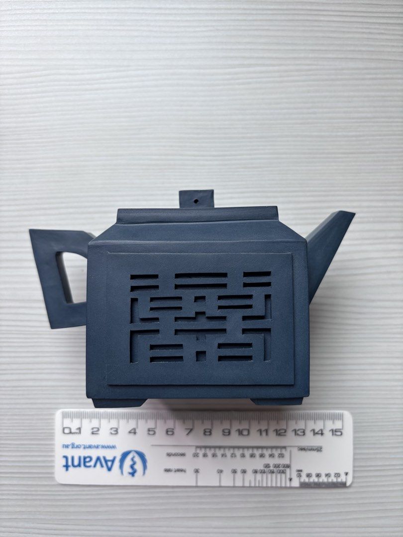 Unique Blue Chinese teapot Double Happiness444635004682250242