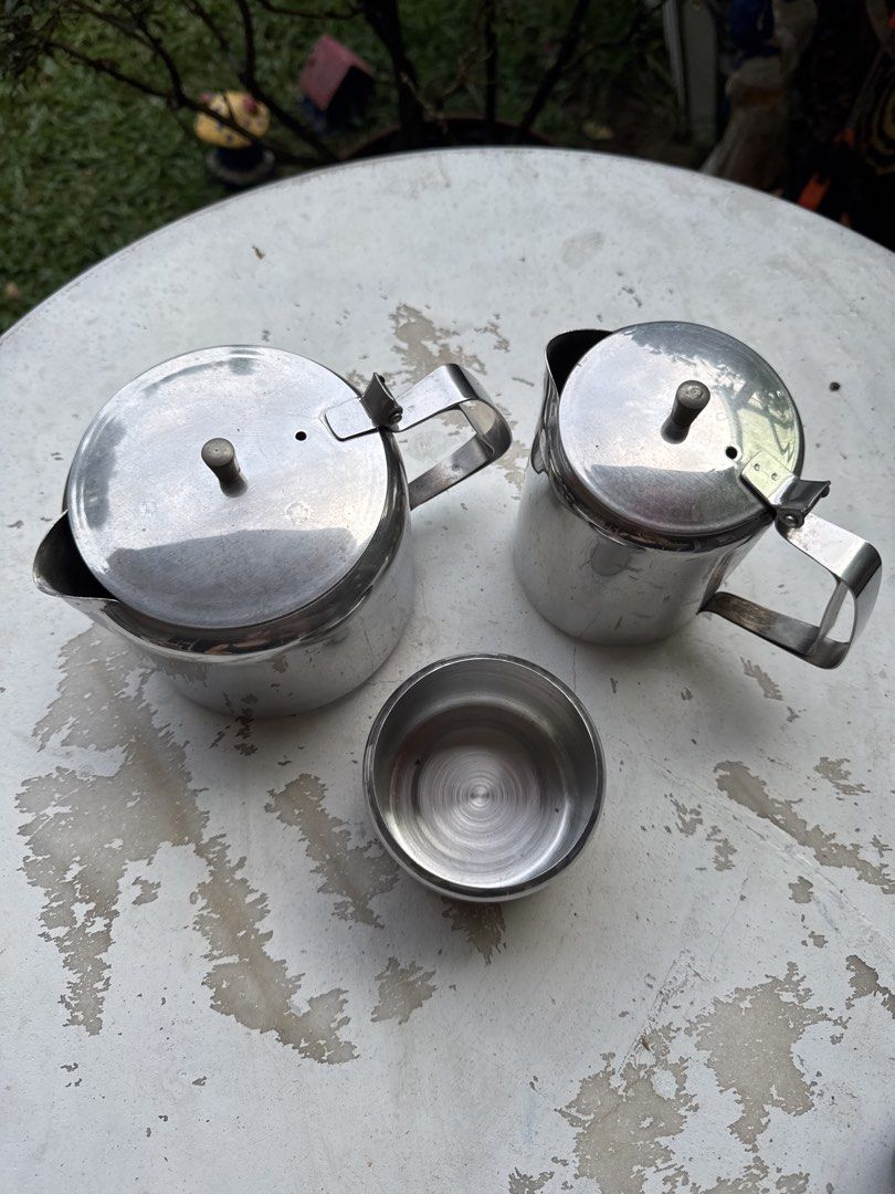 Vintage Stainless Steel Tea Set444868001185157121