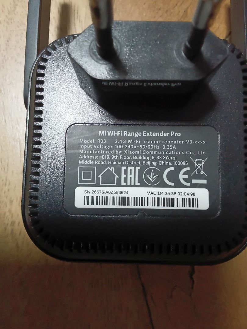 Xiaomi Mi Wi-Fi Range Extender Pro 2 Units (Category: Networking) located in Marikina City. Submitted by mark_seller8 (Listing ID 1435937422, Image 2). Description: - Xiaomi Mi Wi-Fi Range Extender Pro (Model: R03) - Extends your Wi-Fi signal for wider coverage - Features two antennas for improved performance - Supports 2.4G Wi-Fi - Input: 100-240V~50/60Hz 0.35A - Easy to set up and use.