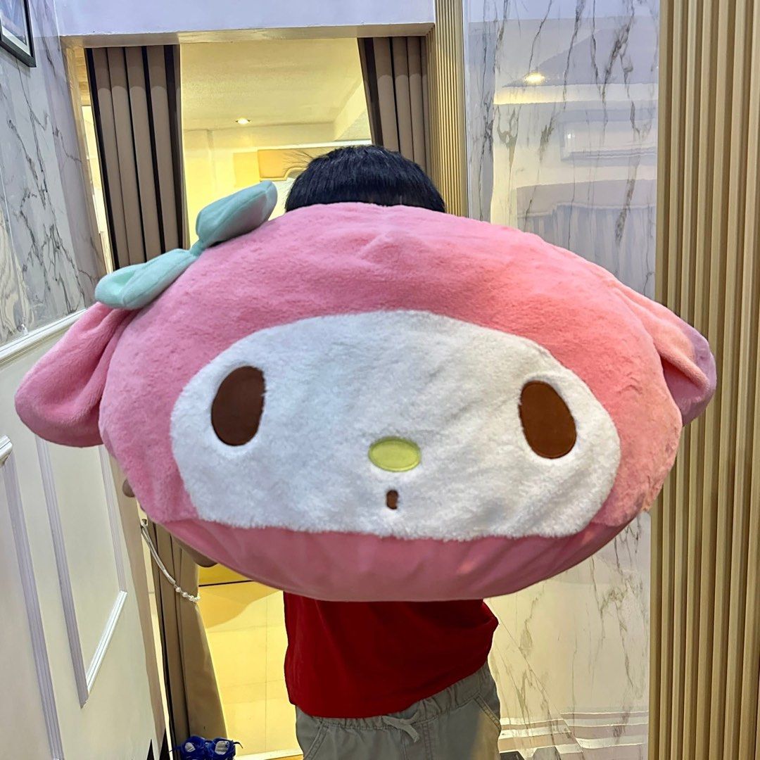 XL My Melody Head Pillow (Category: Plushies & Soft Toys) located in Caloocan City. Submitted by miffuph (Listing ID 1436027249, Image 1). Description: - Adorable My Melody plush pillow - Soft pink exterior - Features a cute face and signature bow - Made of 100% polyester - Great for Sanrio collectors - Perfect gift for My Melody fans.