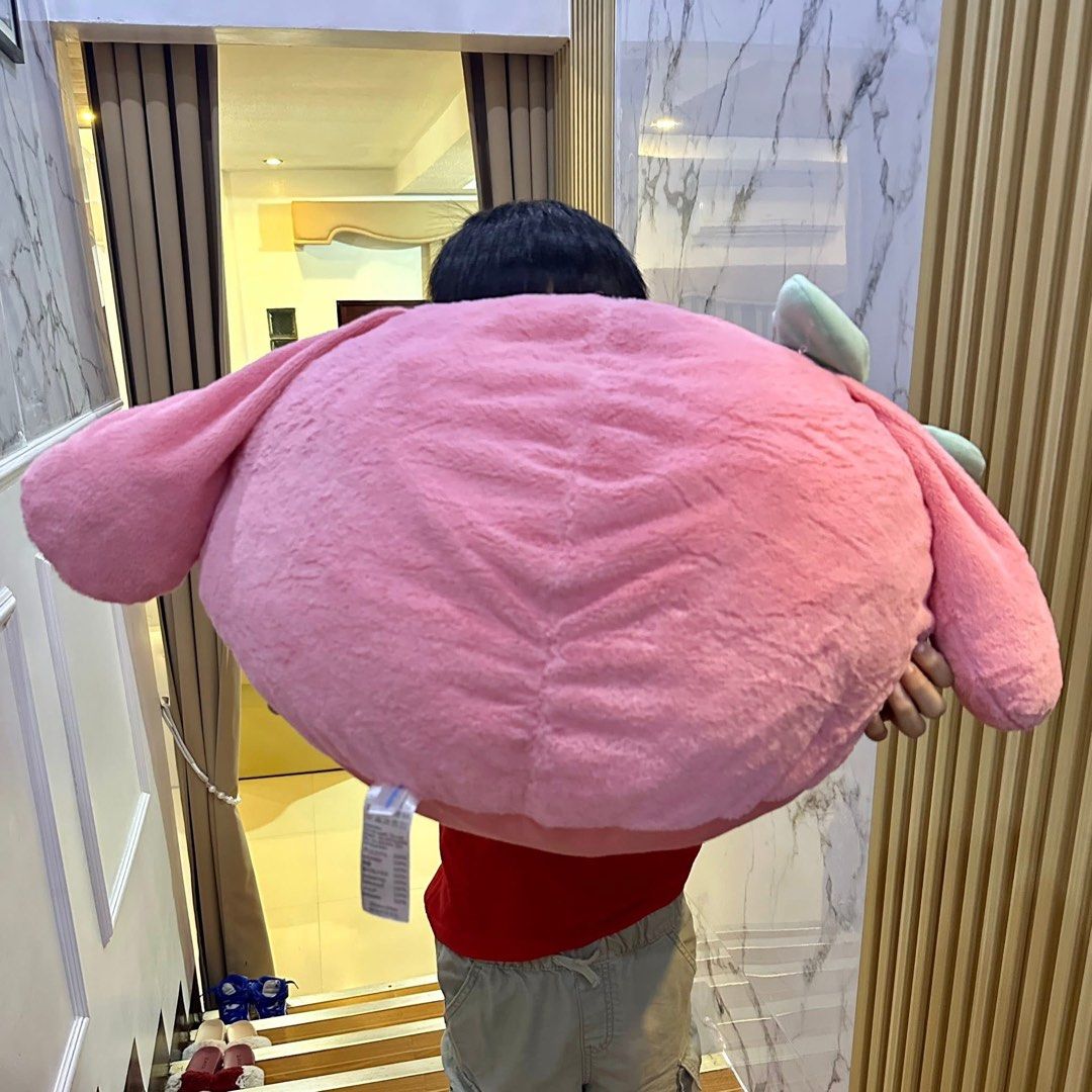 XL My Melody Head Pillow (Category: Plushies & Soft Toys) located in Caloocan City. Submitted by miffuph (Listing ID 1436027249, Image 2). Description: - Adorable My Melody plush pillow - Soft pink exterior - Features a cute face and signature bow - Made of 100% polyester - Great for Sanrio collectors - Perfect gift for My Melody fans.