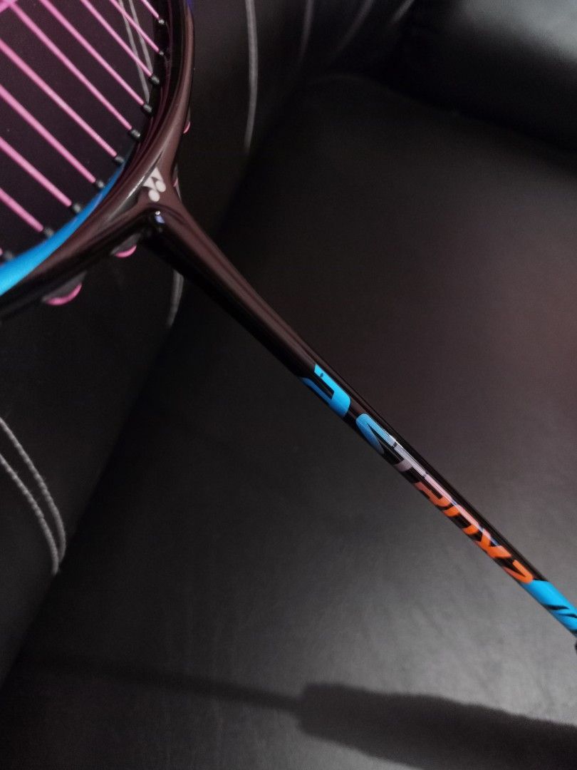Yonex Astrox 02 Black/Blue (Specs in description) (Category: Racket and Ball Sports) located in Cordon. Submitted by jake4_ (Listing ID 1436002794, Image 3). Description: RACKET SPECS: ✔ Yonex Astrox 2 (AX02) ✔ 1st Generation ✔ 2019 Black/Blue ✔ Made in Taiwan ✔ 5U | 19 ~ 24 lbs ✔ G5 | 8.5 ~ 10.5 kg STRING SPECS: ✔ Price: ₱850.00 + ₱200 ✔ Li-Ning No. 1 (AXJJ018) Pink ✔ Used by national/pro-level players ✔ Main: 23 | Cross: 25 ✔ 1-piece top-down c