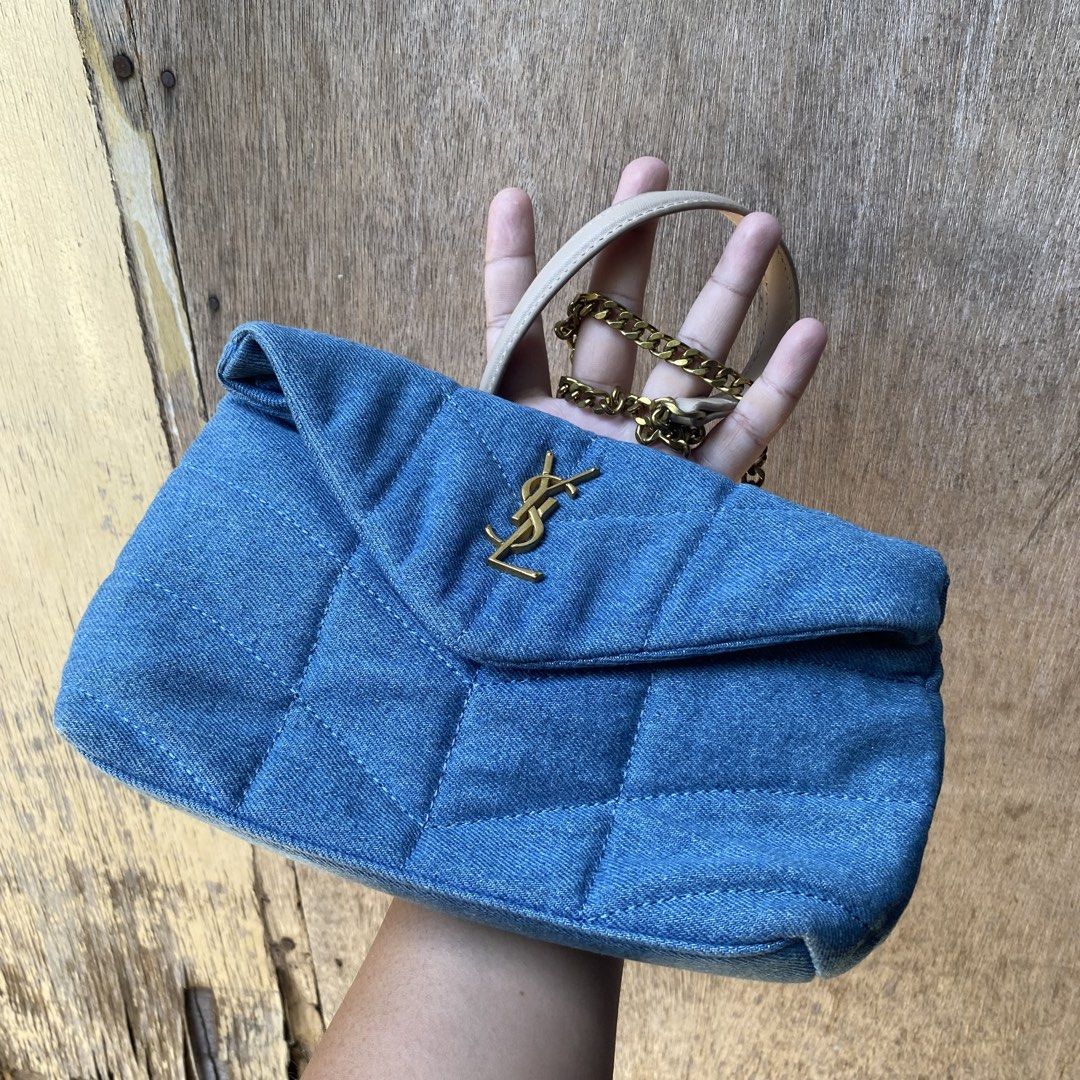 Yves Saint Lauren Denim Bag (Category: Luxury Bags & Wallets) located in Iloilo. Submitted by .dresshttps (Listing ID 1435953372, Image 1). Description: Rank A Excellent Sign of used No major flaw.