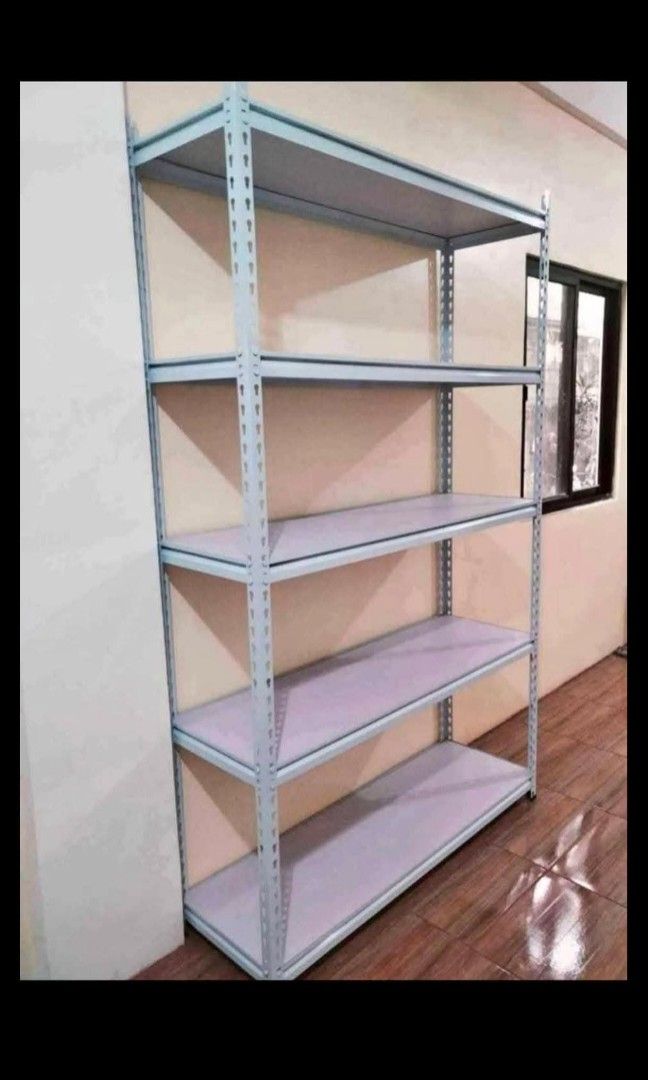 5 Layer Metal Rack (Category: Shelves, Cabinets & Racks) located in Quezon City. Submitted by diannecaya86853 (Listing ID 1436134870, Image 1). Description: Boltless laminated wood 120x40x200cm. 2600 120x30x180cm..2500.