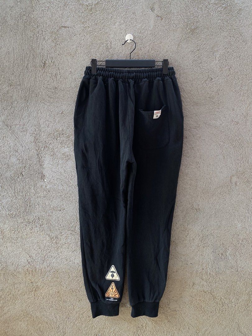 Aape (Category: Joggers) located in Candaba. Submitted by dejesus.bench17 (Listing ID 1436206485, Image 2). Description: Aape Jogging Type Pants -Brand: Aape By Bathing Ape -Condition: Good -Color rate: 9/10 -Dimes: W30-34 L37 -Issue: minimal crack print need wash -Price: 500 + ship.