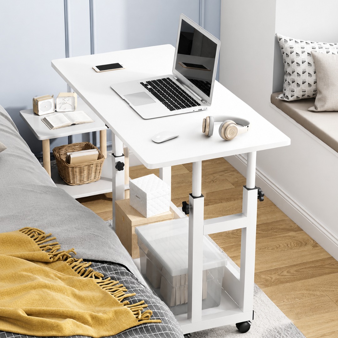Adjustable Height Laptop Table | Portable Rolling Computer Desk ...