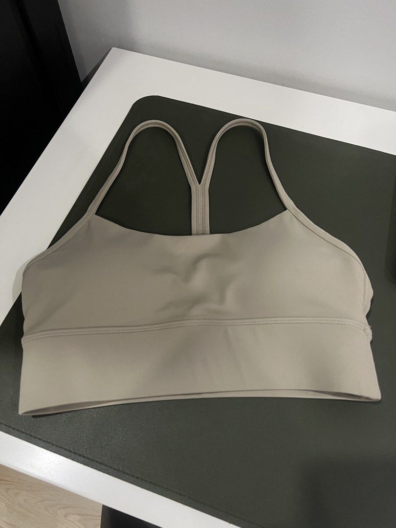 Air Active Sports Bra - Size S (Category: Activewear) located in Caloocan City. Submitted by declutter_club (Listing ID 1436220706, Image 3). Description: - Air Active sports bra - Size: S - Color: Beige - Design: Scoop neck and racerback - Features: Removable padding - Fabric: 80% nylon, 20% spandex.