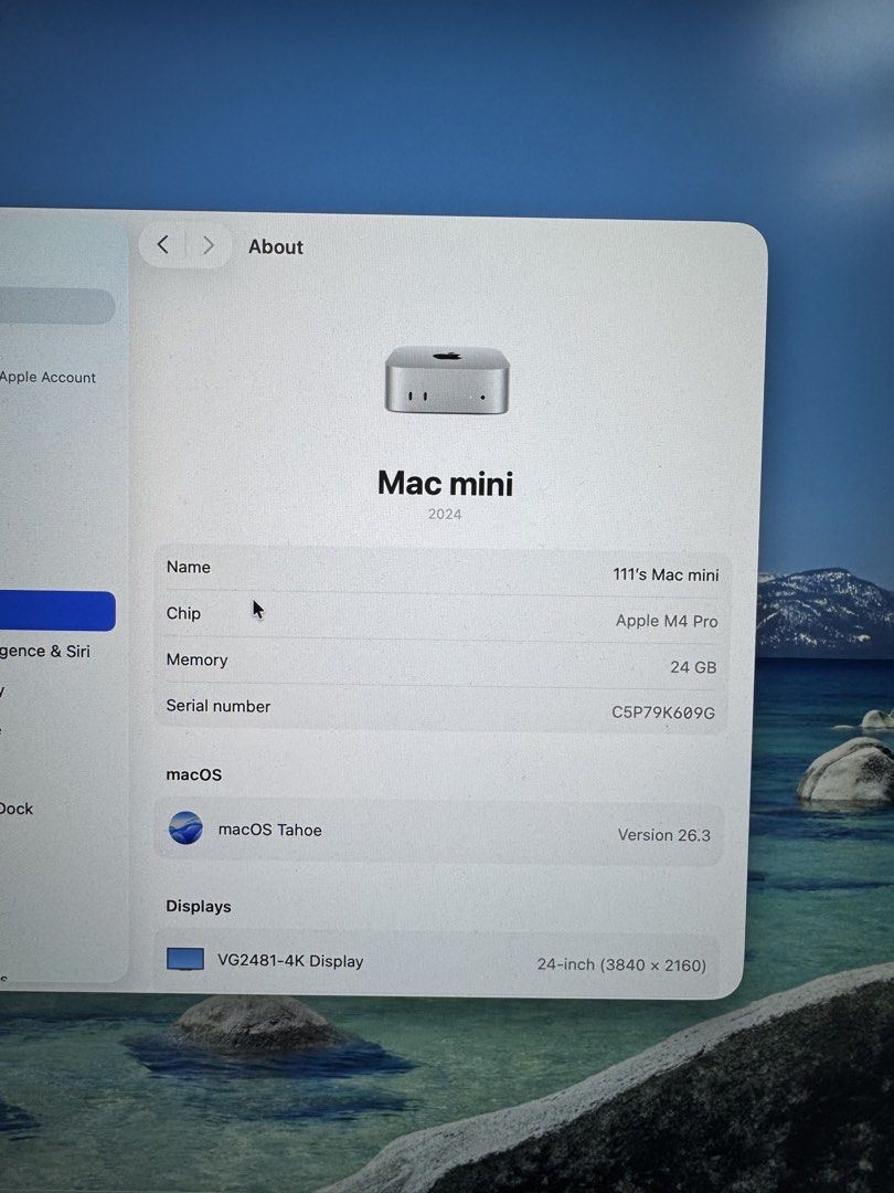 Mac Mini Pro M4 (2024) 24GB RAM /512GB445811133546516481