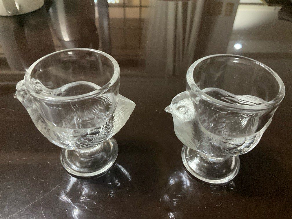 Arcoroc (France) egg holder 2 pcs set (Category: Dinnerware & Cutlery) located in Quezon City. Submitted by cynlchan (Listing ID 1436187024, Image 1). Description: Elevate your dining experience with these cute egg holders.