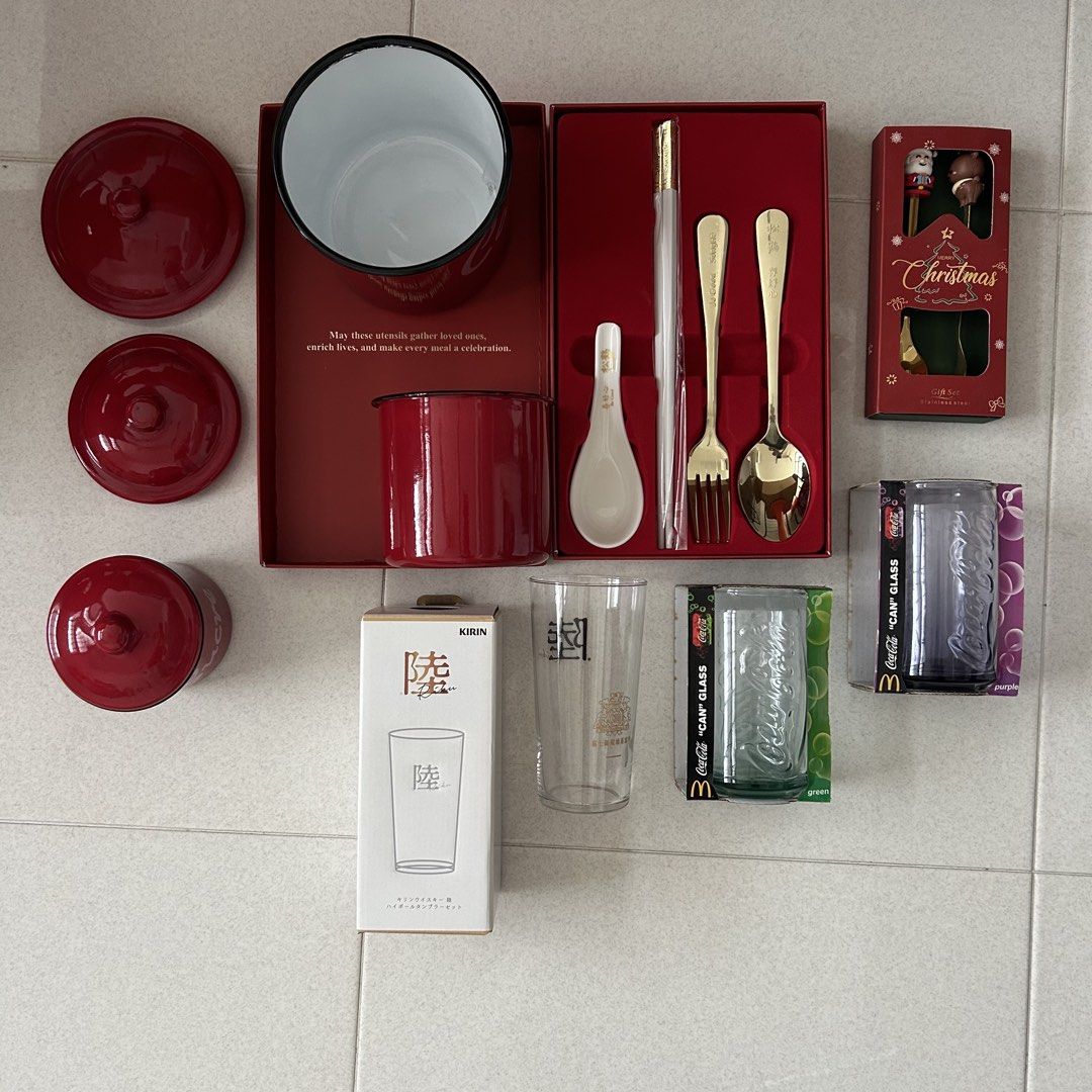 Assorted Kitchen Cutlery, Glasses - All for $6