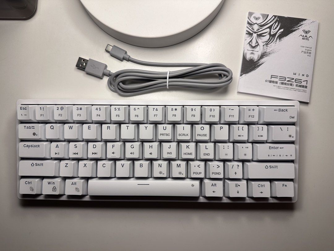 AULA - 61 Keyboard (White Edition) Wired445936293779220480
