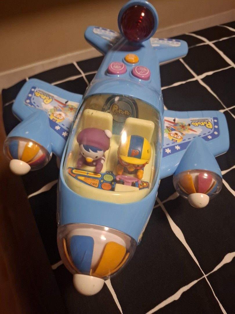 PORORO JUMBO AIRPLANE TOY (Category: Toys & Games) located in Marikina City. Submitted by maderconsee (Listing ID 1436196116, Image 1). Description: Jumbo Pororo toy airplane original pororo merchandise from south korea. Issue: Not working na ang lights and sounds. But still in a good condition to play.. umiikot po yun mga makulay na elisi kapag pinapaandar ang plane sa sahig. Malaki po ito. **refer to the last picture as original price reference