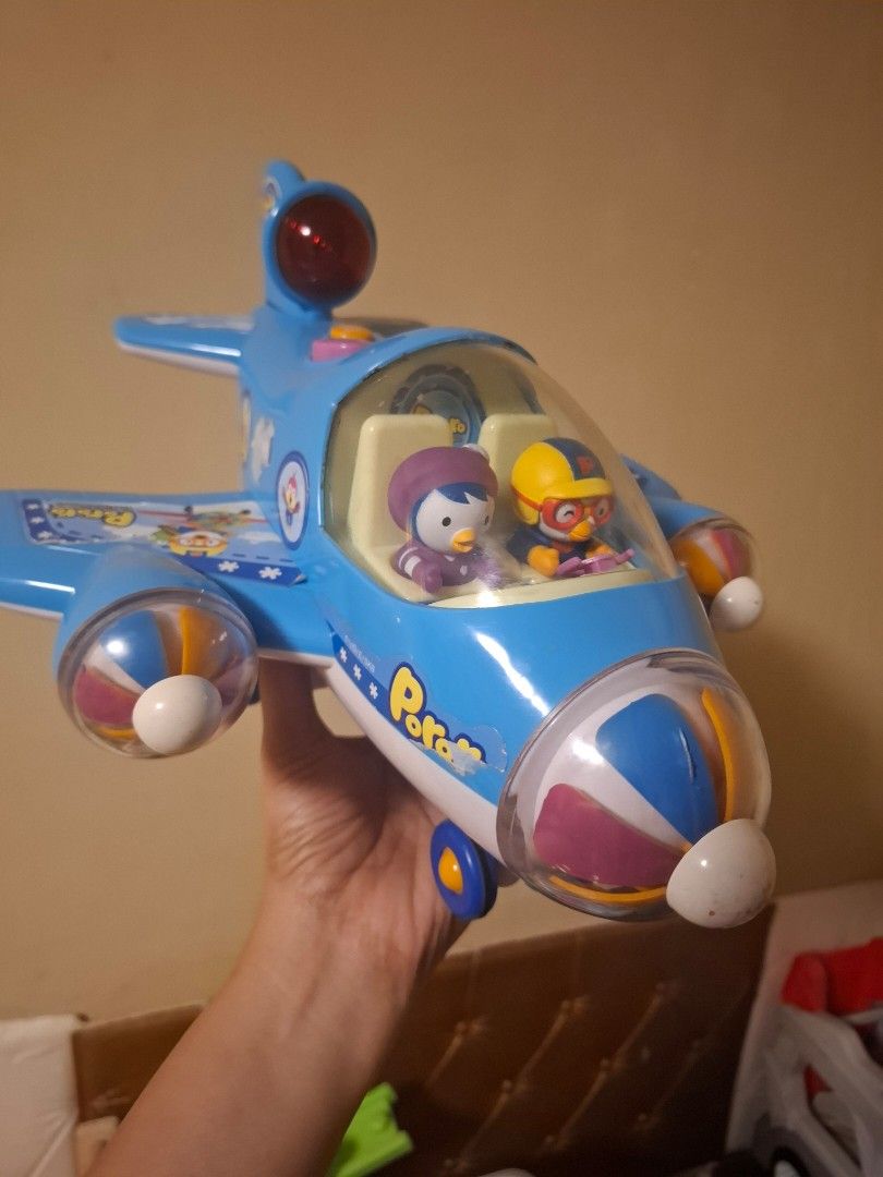 PORORO JUMBO AIRPLANE TOY (Category: Toys & Games) located in Marikina City. Submitted by maderconsee (Listing ID 1436196116, Image 2). Description: Jumbo Pororo toy airplane original pororo merchandise from south korea. Issue: Not working na ang lights and sounds. But still in a good condition to play.. umiikot po yun mga makulay na elisi kapag pinapaandar ang plane sa sahig. Malaki po ito. **refer to the last picture as original price reference