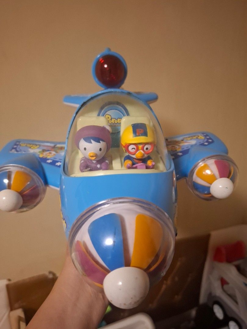 PORORO JUMBO AIRPLANE TOY (Category: Toys & Games) located in Marikina City. Submitted by maderconsee (Listing ID 1436196116, Image 3). Description: Jumbo Pororo toy airplane original pororo merchandise from south korea. Issue: Not working na ang lights and sounds. But still in a good condition to play.. umiikot po yun mga makulay na elisi kapag pinapaandar ang plane sa sahig. Malaki po ito. **refer to the last picture as original price reference