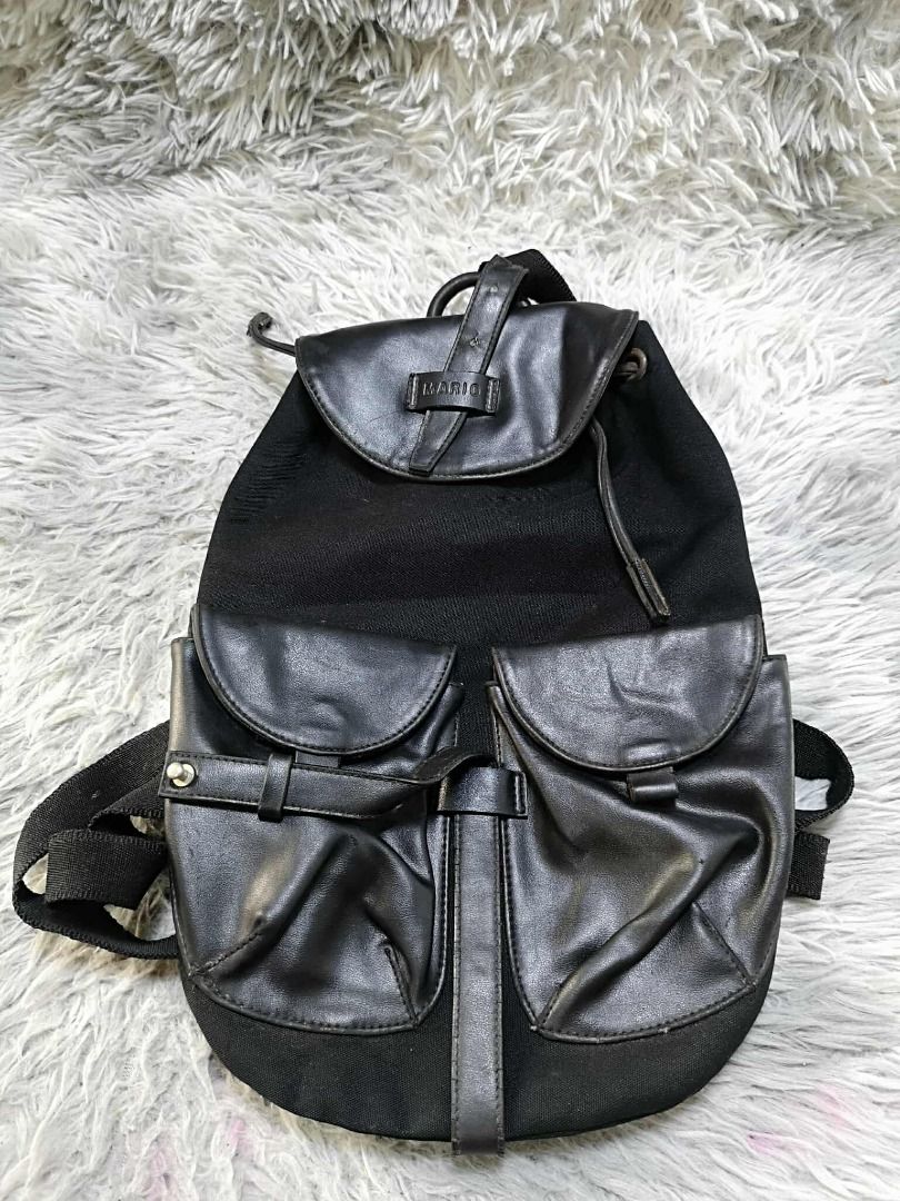 Black Drawstring With Flap Backpack Bag (Category: Backpacks) located in Santa Cruz. Submitted by jmy_surplus.2 (Listing ID 1436151486, Image 1). Description: Size ; L - 15.5 W - 11 Color ; Black Type ; Backpack bag Brand ; No brand Material ; Nylon , Leather Style ; Black Drawstring Backpack bag LR 156 JMY 1 Batch #202.