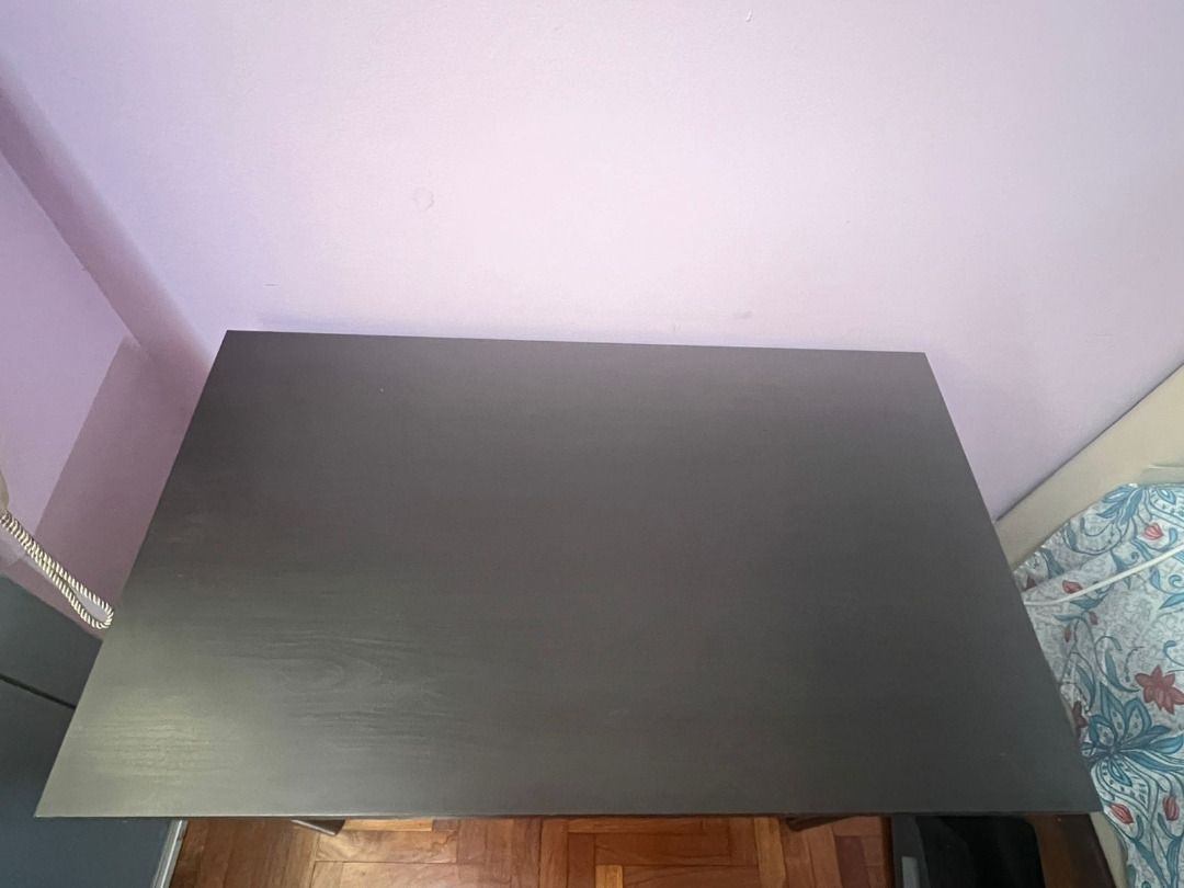 Black Square Table (From IKEA) (Category: Tables & Sets) located in Singapore. Submitted by newuserclementi (Listing ID 1436120607, Image 3). Description: 1. Black square table from IKEA 2. Size: Length: 100 cm, Width: 45 cm, Height: 74 cm 3. Self Collection. Please arrange your own transportation. .