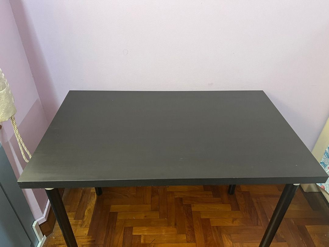 Black Square Table (From IKEA) (Category: Tables & Sets) located in Singapore. Submitted by newuserclementi (Listing ID 1436120607, Image 2). Description: 1. Black square table from IKEA 2. Size: Length: 100 cm, Width: 45 cm, Height: 74 cm 3. Self Collection. Please arrange your own transportation. .