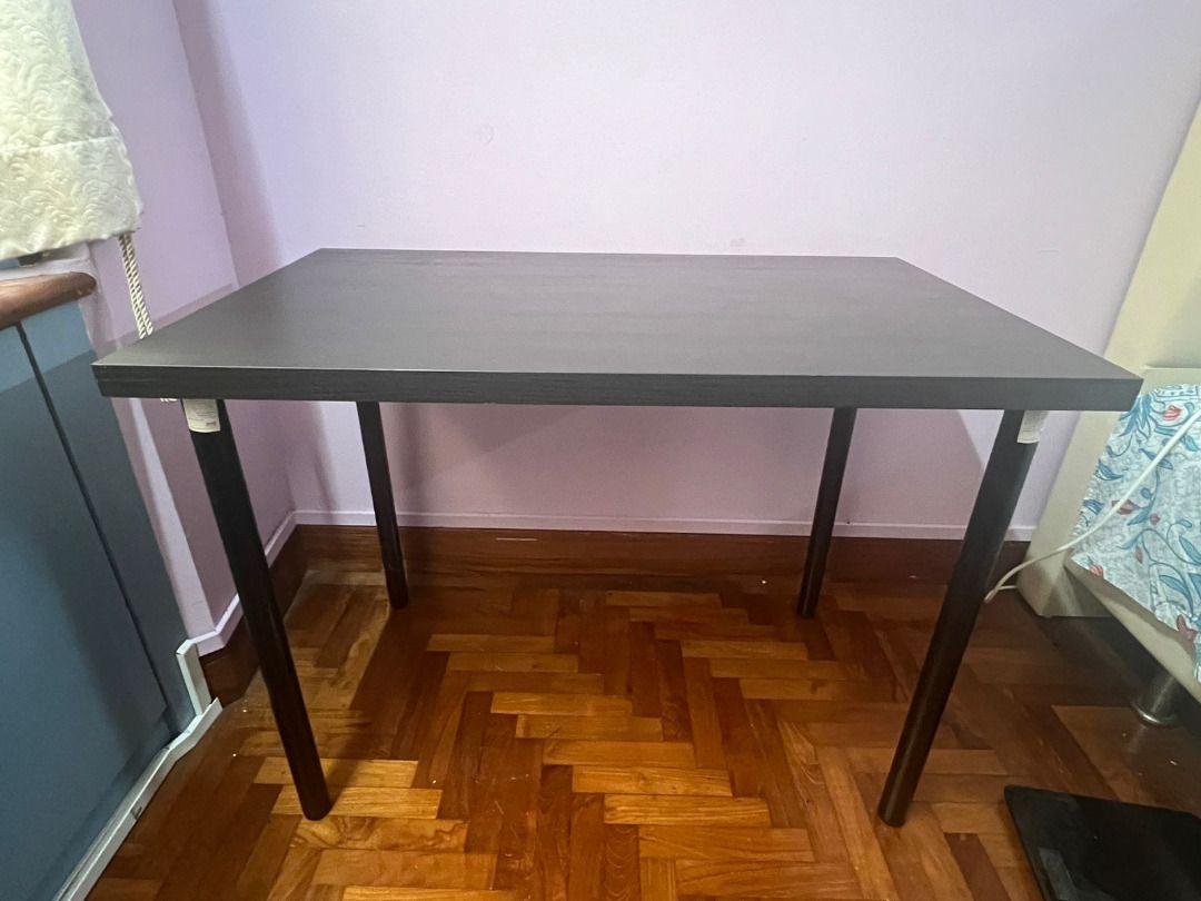 Black Square Table (From IKEA) (Category: Tables & Sets) located in Singapore. Submitted by newuserclementi (Listing ID 1436120607, Image 1). Description: 1. Black square table from IKEA 2. Size: Length: 100 cm, Width: 45 cm, Height: 74 cm 3. Self Collection. Please arrange your own transportation. .