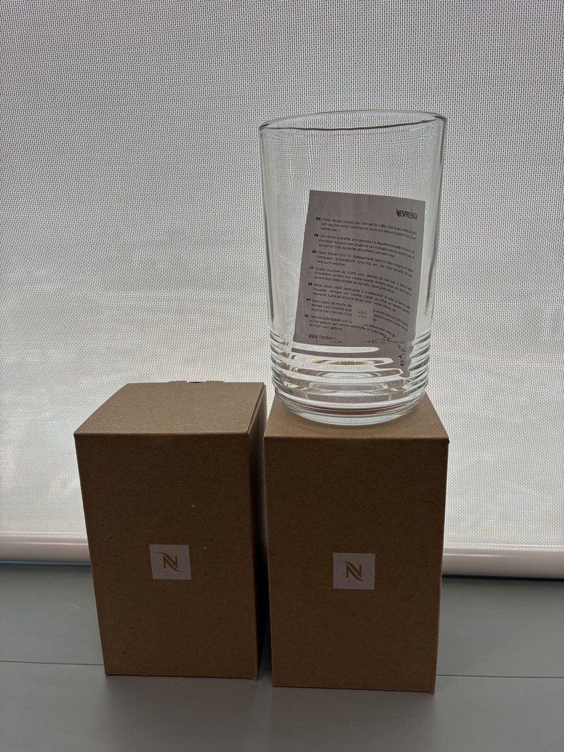 BNIB Nespresso BARISTA Recipe Glasses Set of 2 Large
