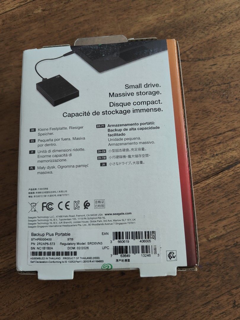 Brand New sealed, never open.
Seagate 5TB Portable External HDD Hard Disk Drive Backup Plus 5.0 TB external 2.5” Portable445545444299909121