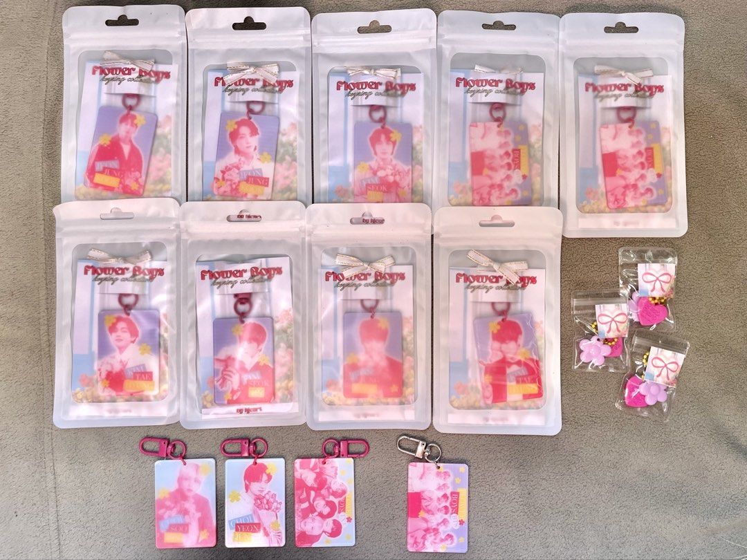 BTS and TXT Keyring Anik anik (Category: K-Wave Merchandise) located in Candon. Submitted by hjcart_ (Listing ID 1436149456, Image 1). Description: Disclaimer!! - all keyrings are my own design and collection manufactured 2 years ago and are stored in their plastics ever since - tho most are in good condition, pls manage ur expectation - they may appear translucent bcs they are still covered with film - all designs are printed back to back, sandw