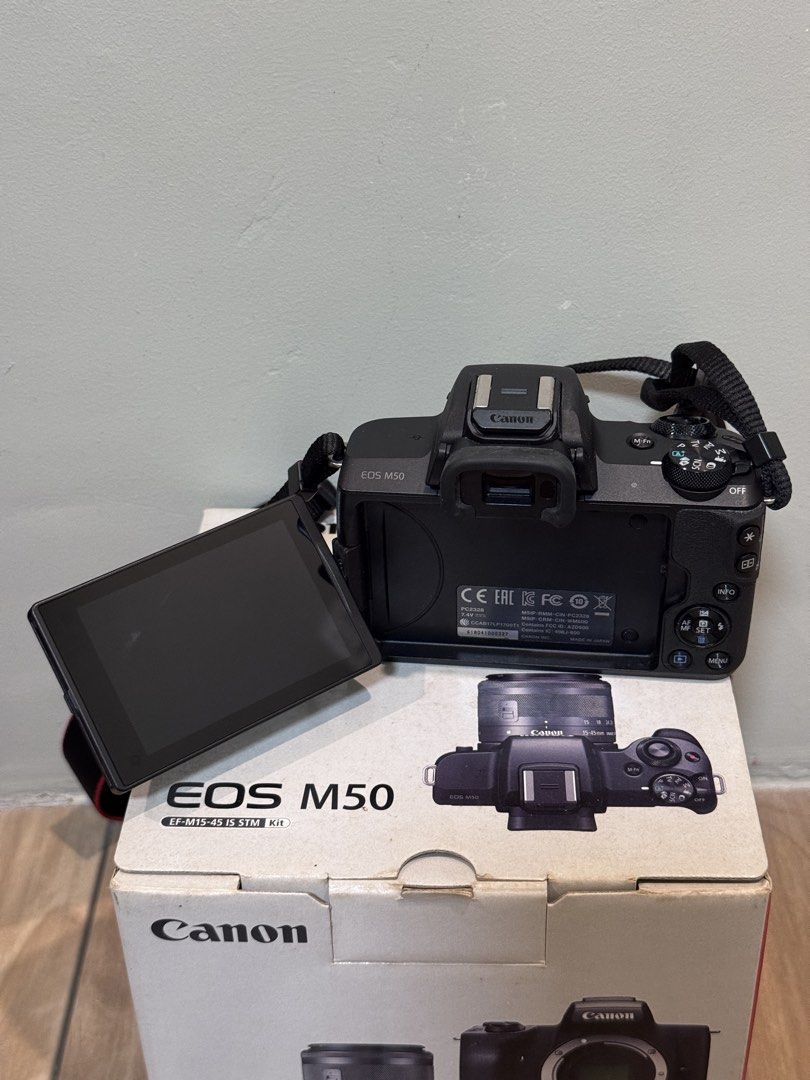 Canon EOS M50 Mirrorless Camera — Like New (Complete Set) (Category: Cameras) located in Dasmarinas. Submitted by krscrp (Listing ID 1436229041, Image 3). Description: Selling my personal Canon EOS M50 in *excellent, like-new condition*. Rarely used and very well taken care of—only brought out for school events and occasional travel. This is a perfect camera for content creation, vlogging, or photography—lightweight, reliable, and beginner-friend