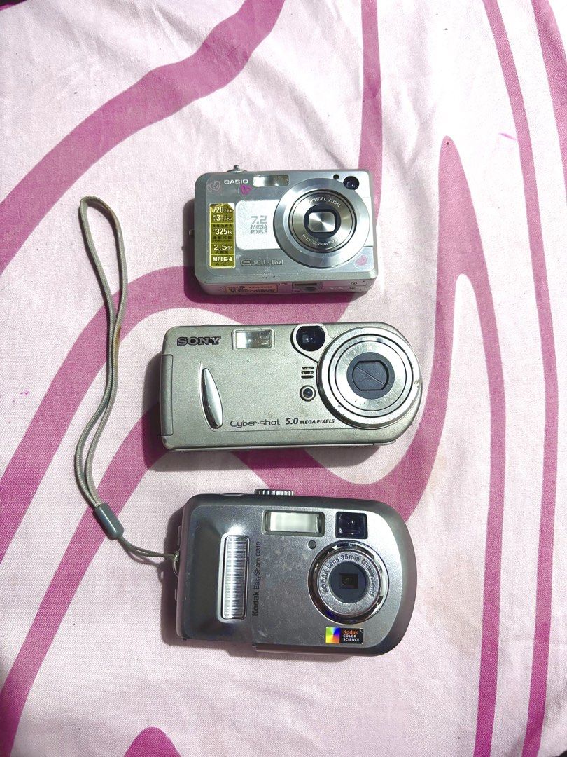 Casio EX-z750 Digital Camera (Category: Cameras) located in Subic. Submitted by helenalagrada (Listing ID 1436101879, Image 1). Description: 3 Cameras for 4k Casio Exilim EX-z750 Digital Camera - fully functional - working - with lcd burn as seen on last pic, does not affect output - crisp outputs - comes with battery and universal charger - pm me for sample shots Sony Cybershot DSC-P92 and Kodak EasyShare C310 are both not working. No available 