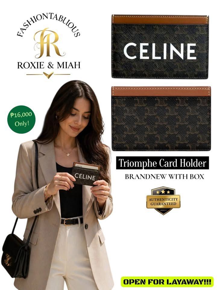 Celine Triomphe Card Holder ✨🤎 (Category: Luxury Bags & Wallets) located in Mandaluyong City. Submitted by luxprelovedbagsparadise (Listing ID 1436144996, Image 1). Description: ✨ CLASSY, COMPACT, AND SO YOU ✨ Looking for that perfect everyday luxury piece? 👀 This Celine Triomphe Card Holder is giving effortless elegance — sleek, timeless, and super functional 💼💕 ✔️ Brand new with box ✔️ Authenticity guaranteed ✅ ✔️ Perfect for cards & cash o