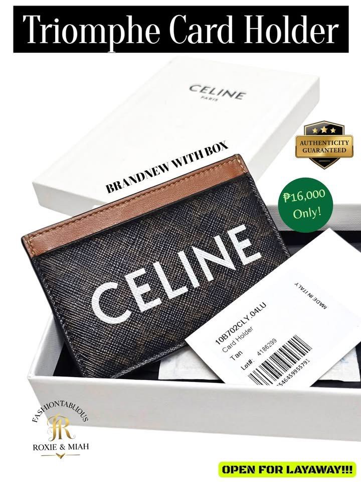 Celine Triomphe Card Holder ✨🤎 (Category: Luxury Bags & Wallets) located in Mandaluyong City. Submitted by luxprelovedbagsparadise (Listing ID 1436144996, Image 2). Description: ✨ CLASSY, COMPACT, AND SO YOU ✨ Looking for that perfect everyday luxury piece? 👀 This Celine Triomphe Card Holder is giving effortless elegance — sleek, timeless, and super functional 💼💕 ✔️ Brand new with box ✔️ Authenticity guaranteed ✅ ✔️ Perfect for cards & cash o