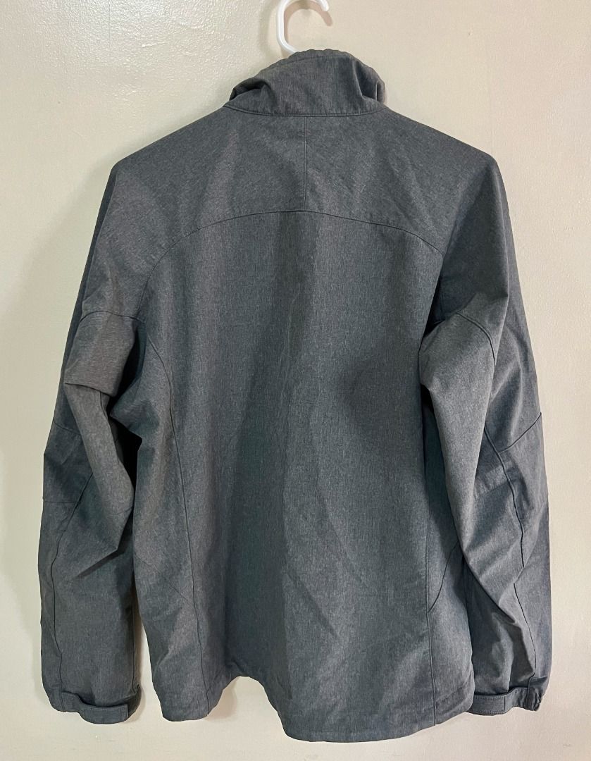 COLUMBIA Sportswear Jacket - Gray (Category: Coats, Jackets and Outerwear) located in Taguig. Submitted by LessThan (Listing ID 1436240166, Image 2). Description: Columbia Sportswear jacket Color: Gray Size: Body (19" x 26" inches), Sleeves (30" x 5"-8" inches) - Full zip closure - Multiple zippered pockets - Columbia logo on chest - Stand-up collar - Durable, weather-resistant material.