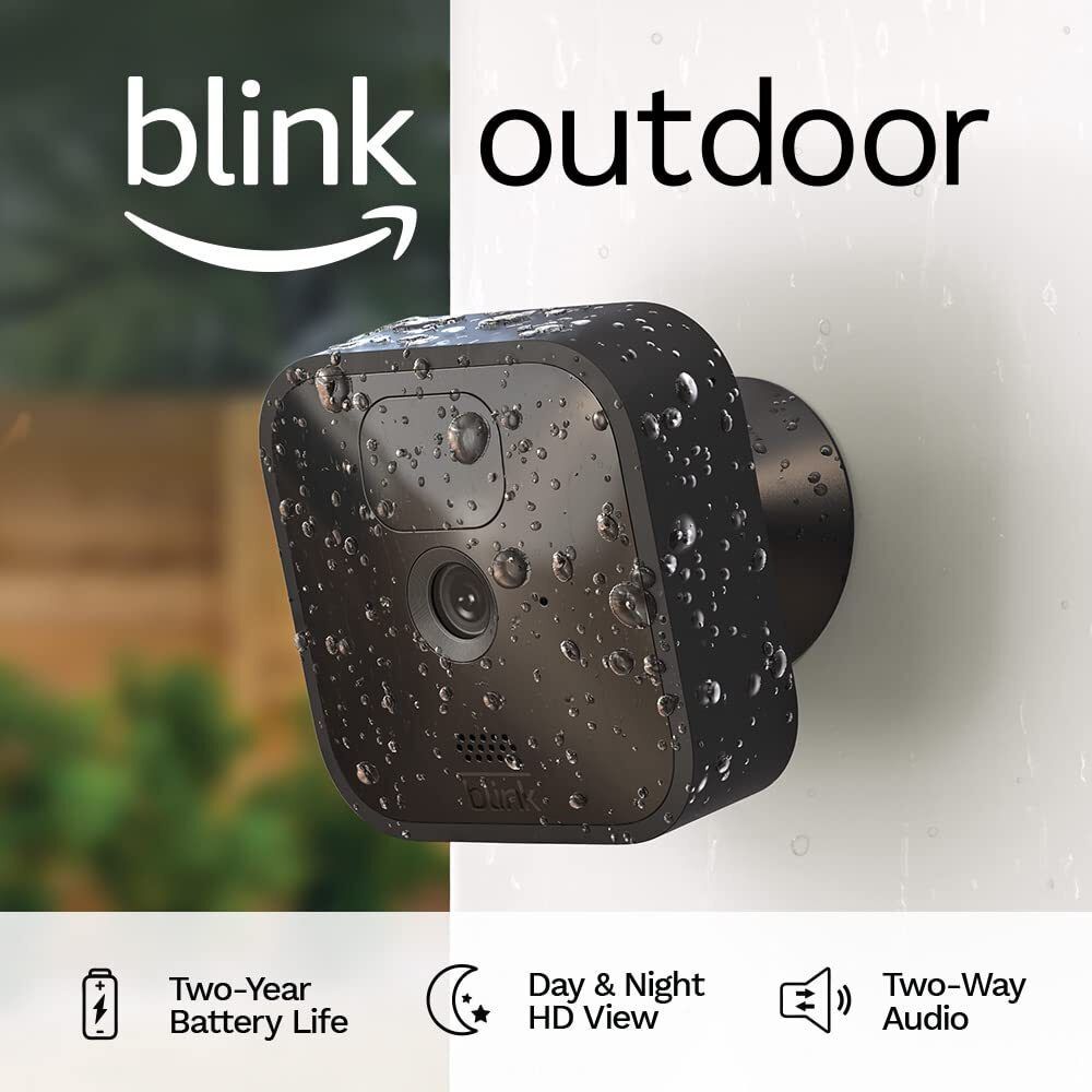 Compact thin outdoor/indoor CCTV Blink system no need cable