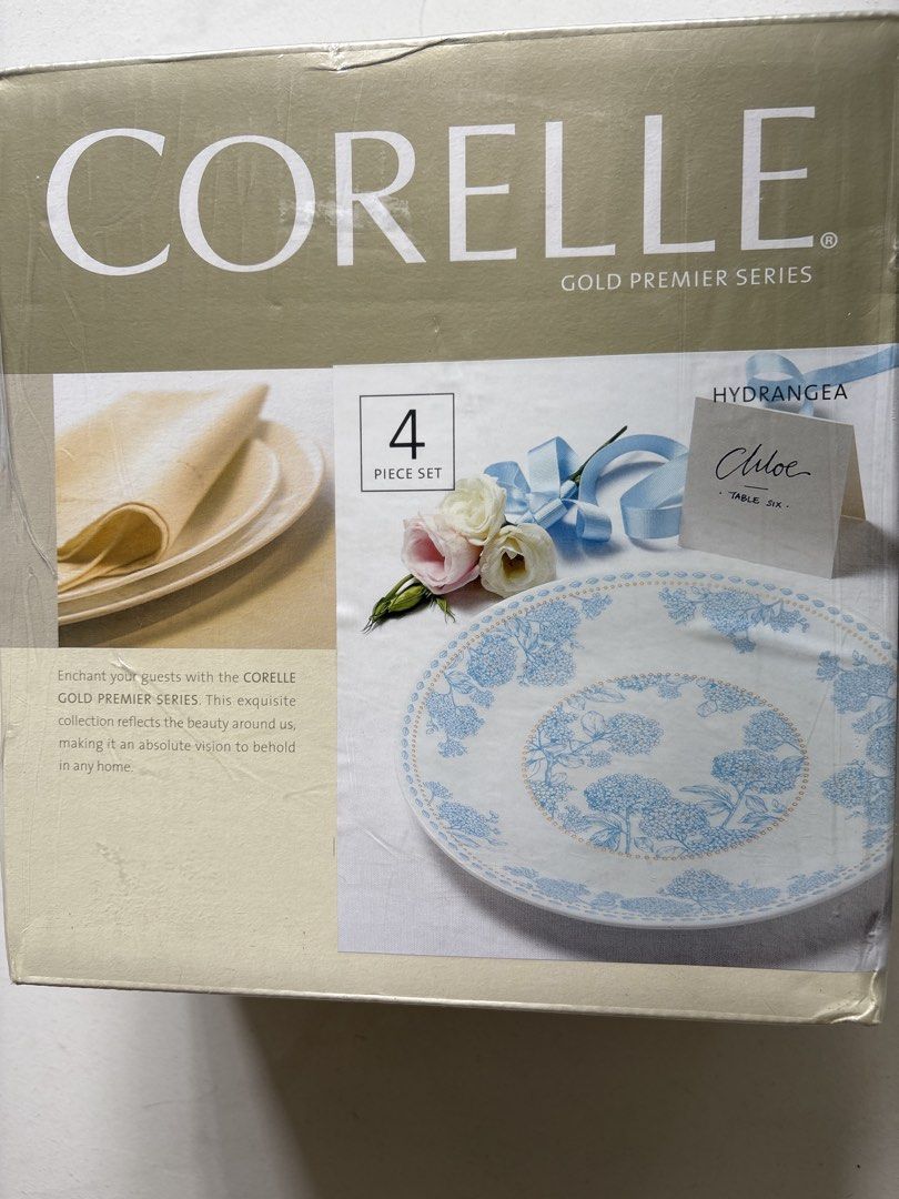 Corelle Gold Premier Series Hydrangea 4-Piece Set