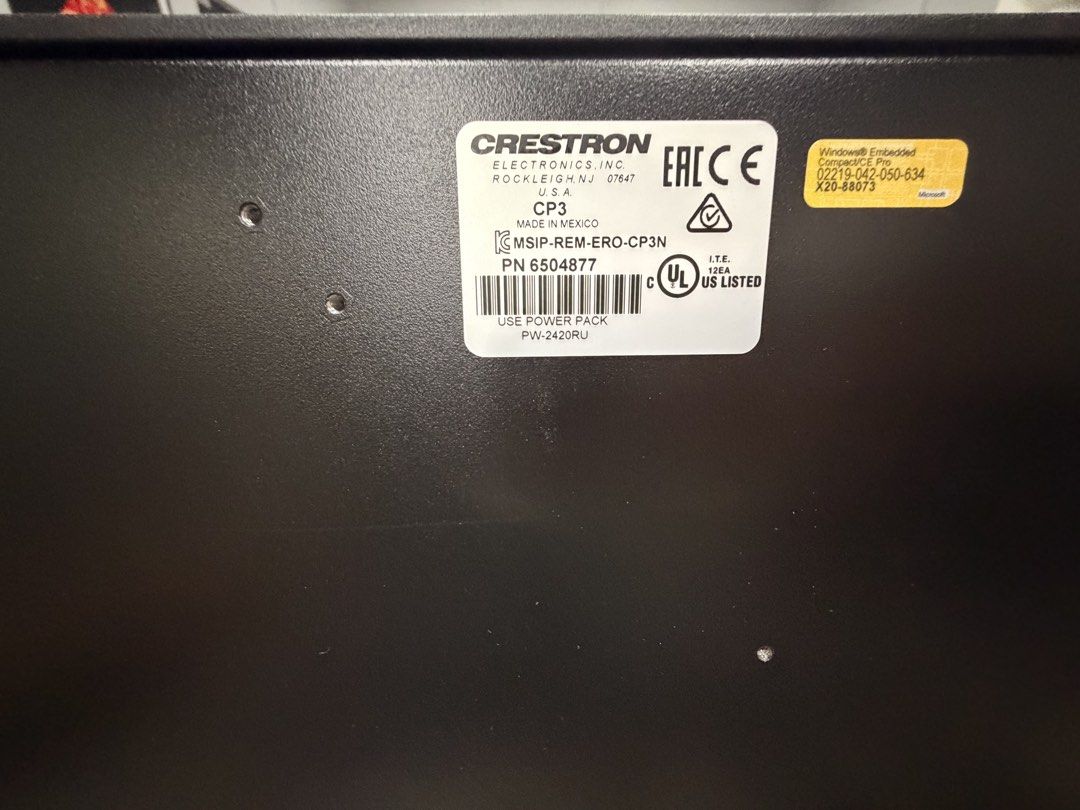 Crestron CP3 Advanced Control Processor with touch panel445951124387276803