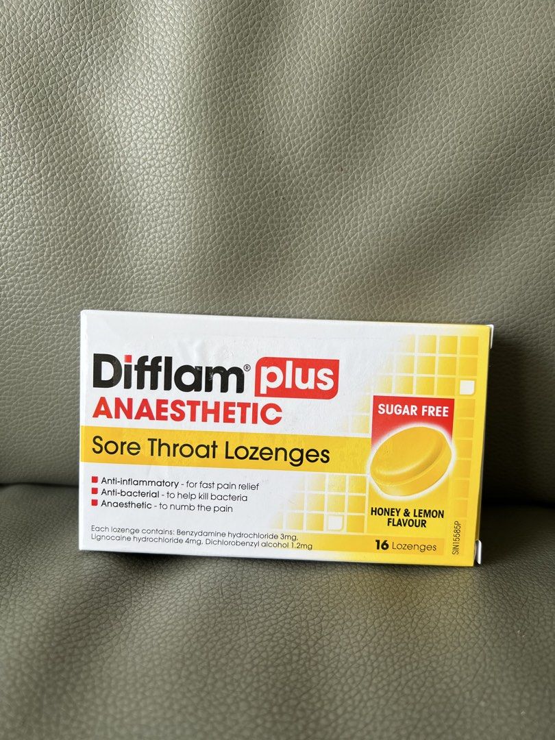 Difflam Box Difflam Plus Anaesthetic Sore Throat Lozenges (16pcs per box) buy 2 ...