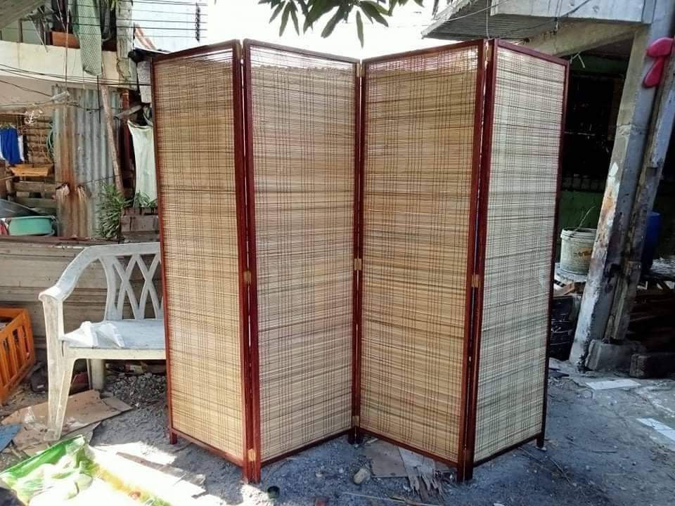 Divider Room Partition (Category: Other Home Furniture) located in Taytay. Submitted by when_z (Listing ID 1436190194, Image 2). Description: Hey there! Check out this stylish Japanese - style room divider! It's foldable, making it super easy to move around and set up wherever you need a little privacy or to section off a space. The design is clean and modern, perfect for adding a touch of zen to your home. Material: Wooden Native/Buri Blinds. Si