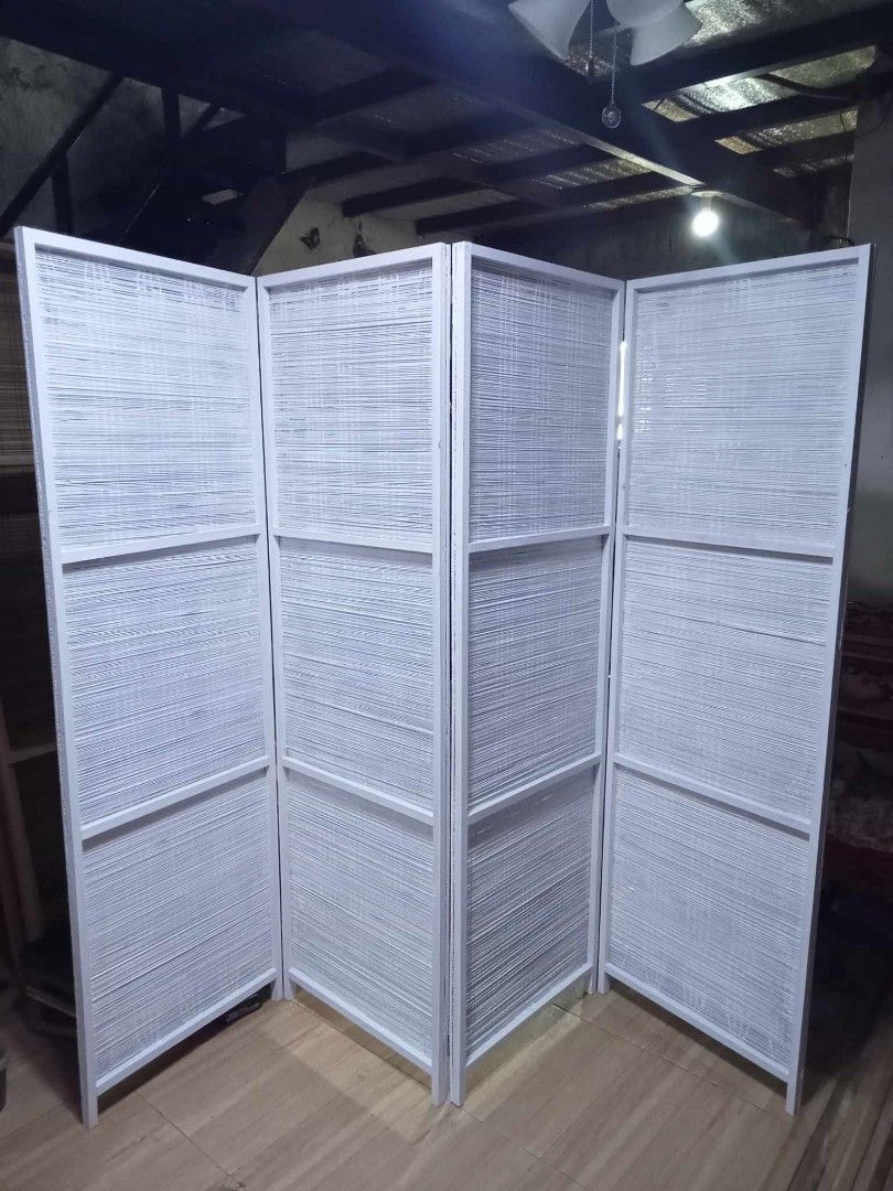 Divider Room Partition (Category: Other Home Furniture) located in Taytay. Submitted by when_z (Listing ID 1436190833, Image 2). Description: Hey there! Check out this stylish Japanese - style room divider! It's foldable, making it super easy to move around and set up wherever you need a little privacy or to section off a space. The design is clean and modern, perfect for adding a touch of zen to your home. Material: Wooden Native/Buri Blinds. Si