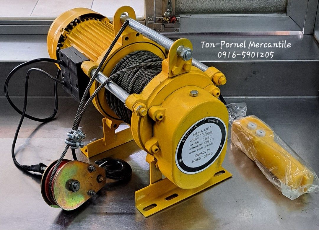 ELECTRIC WINCH (Category: Construction Tools & Equipment) located in Manila. Submitted by tonpornel (Listing ID 1436154414, Image 3). Description: ELECTRIC WINCH Ton-Pornel Mercantile • We supply Powertools, Hardware tools, Plumbing, Paints, Electrical and Construction materials • We offer Paint Mixing and Powertools Repair Visit us: 38 Marcos Highway Mayamot, Antipolo City https://maps.google.com/?cid=1384230075759805792&entry=gps Store hours Mo