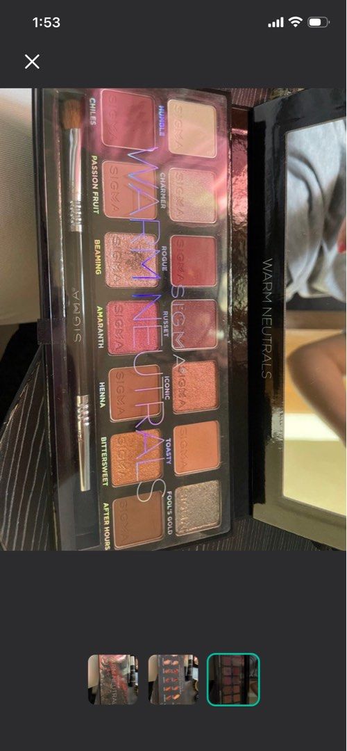 Eyeshadow (Category: Makeup) located in Manila. Submitted by ufindstore (Listing ID 1436150157, Image 2). Description: SIGNA NEUTRALS EYESHADOW. P1,500 only Pm for more details.
